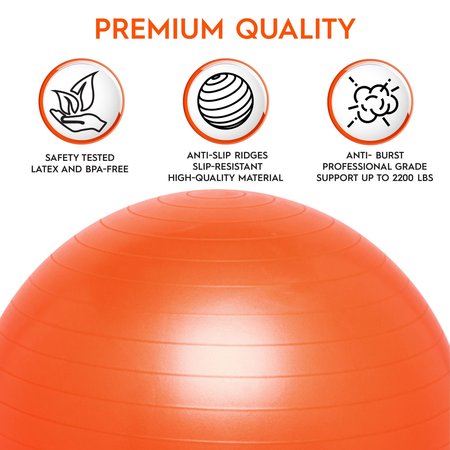 Bouncybands Balance Ball, 55cm, Orange WBS55OR